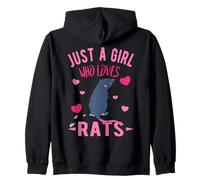 Just a girl who love rats Crazy Rat Lady love rats Zip Hoodie