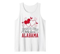 Just a Girl Who Loves Alabama State Pride Design Tank Top