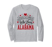 Just a Girl Who Loves Alabama State Pride Long Sleeve T-Shirt
