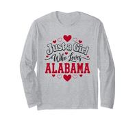 Just a Girl Who Loves Alabama State Pride Long Sleeve T-Shirt