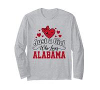 Just a Girl Who Loves Alabama State Pride Long Sleeve T-Shirt