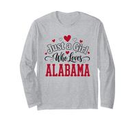 Just a Girl Who Loves Alabama State Pride Long Sleeve T-Shirt
