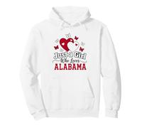 Just a Girl Who Loves Alabama State Pride Pullover Hoodie