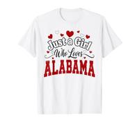 Just a Girl Who Loves Alabama State Pride Value Graphic T-Shirt