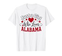 Just a Girl Who Loves Alabama State Pride Value Graphic T-Shirt