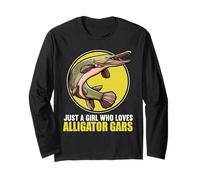 Just a Girl who Loves Alligator Gars. Alligator Gar Long Sleeve T-Shirt