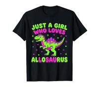Just a Girl Who Loves Allosaurus Funny Dinosaur Lovers Value Graphic T-Shirt