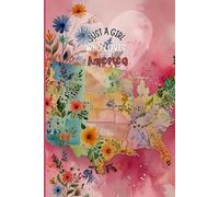 Just a Girl Who Loves America Notebook - Pink Floral USA Diary - Cute Travel Journal Gift for Girls, Teens & Women | 120 Wide-Ruled Pages | Paperback