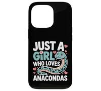 Just a Girl Who Loves Anacondas Cute Snake Lovers Case for iPhone 13 Pro