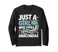 Just a Girl Who Loves Anacondas Cute Snake Lovers Long Sleeve T-Shirt