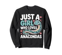 Just a Girl Who Loves Anacondas Cute Snake Lovers Sweatshirt