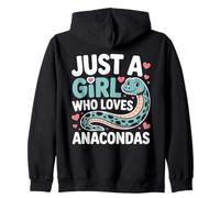 Just a Girl Who Loves Anacondas Cute Snake Lovers Zip Hoodie