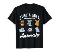 Just A Girl Who Loves Animals Vegetarian Vegan T-Shirt