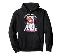 Just A Girl Who Loves Anime And Sketching Kawaii Drawing Pullover Hoodie