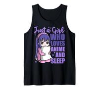 Just A Girl Who Loves Anime and Sleep Pajama PJ Tank Top