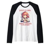 Just a Girl Who Loves Anime Ramen and K-pop Raglan Baseball Tee