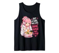Just A Girl Who Loves Anime Ramen and K-Pop Tank Top