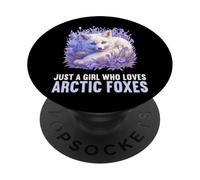 Just a Girl who loves Arctic Foxes Lovers Arctic Fox PopSockets Adhesive PopGrip