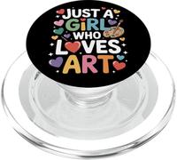Just A Girl Who Loves Art For Acrylic And Oil Painters PopSockets PopGrip for MagSafe