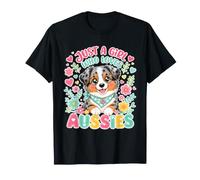 Just A Girl Who Loves Aussies Australian Shepherd T-Shirt