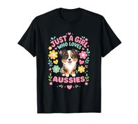 Just A Girl Who Loves Aussies Australian Shepherd T-Shirt
