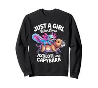 Just A Girl Who Loves Axolotl And Capybara Sweatshirt