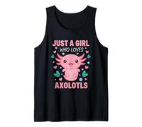 Just a Girl Who Loves Axolotls Funny Adorable Kawaii Pet Tank Top