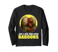 Just a Girl who Loves Baboons Baboon Long Sleeve T-Shirt