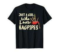 Just A Girl Who Loves Bagpipes Funny Music Bagpipes T-Shirt