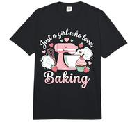 Just A Girl Who Loves Baking Cute Pastry Chef Culinary Baker Comfort Colors Adult Heavyweight T-Shirt