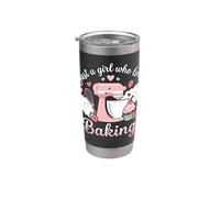 Just A Girl Who Loves Baking Cute Pastry Chef Culinary Baker Stainless Steel Insulated Tumbler