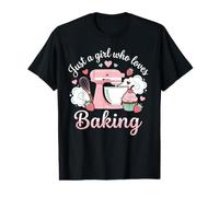 Just A Girl Who Loves Baking Cute Pastry Chef Culinary Baker Value Graphic T-Shirt