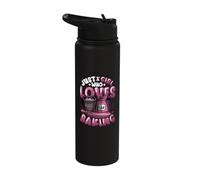 Just A Girl Who Loves Baking Pastry Baker Stainless Steel Insulated Water Bottle