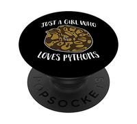Just a Girl Who Loves Ball Pythons Cute Ball Python Snake PopSockets Swappable PopGrip