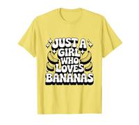 Just A Girl Who Loves Bananas Retro Funny T-Shirt