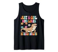 Just A Girl Who Loves Bearded Dragons Cute Lizard Kids Tank Top