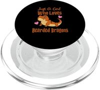 Just A Girl Who Loves Bearded Dragons Lizard Gecko Reptile PopSockets PopGrip for MagSafe