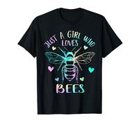 Just a girl who loves Bees Honey Beekeeper Bee Hive Theme T-Shirt