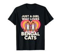 Just A Girl Who Loves Bengal Cats Heart Warmth Value Graphic T-Shirt