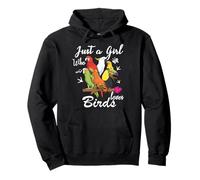 Just a Girl Who Loves Birds Tee Bird Watching Birding Gift Pullover Hoodie