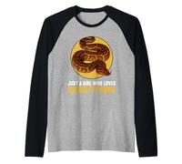 Just a Girl who Loves Blood Pythons Blood Python Raglan Baseball Tee