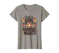 Just A Girl Who Loves Bonfire Nights Autumn Vibes T-Shirt