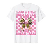 Just a Girl Who Loves Bonsai Trees Japanese Zen Coquette Bow T-Shirt