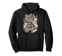 Just a Girl Who Loves Books Book Lover Reading for Women Pullover Hoodie