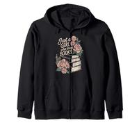 Just a Girl Who Loves Books Book Lover Reading for Women Zip Hoodie