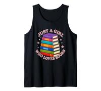 Just A Girl Who Loves Books Reading Cute Library Book Reader Tank Top