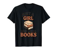 Just a Girl Who Loves Books - Retro Design T-Shirt