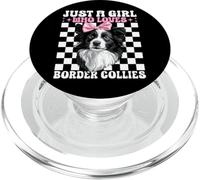 Just A Girl Who Loves Border Collies Border Collie Dog PopSockets PopGrip for MagSafe