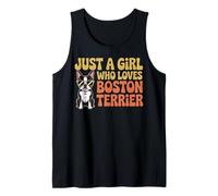 Just A Girl Who Loves Boston Terrier Retro 70s Tank Top