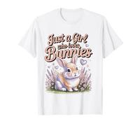 Just a Girl Who Loves Bunnies Bunny Rabbit Easter Girl Women T-Shirt